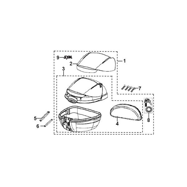 SYM Trunk box set - Bronze (BK-7C)